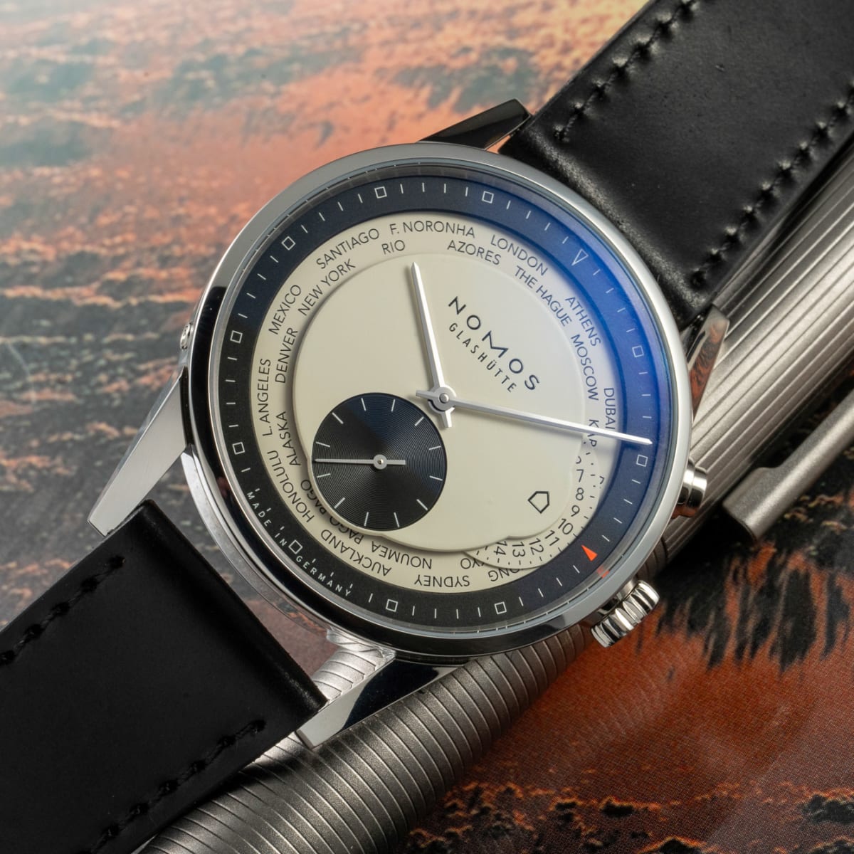 Zürich world time midnight blue — NOMOS Glashütte