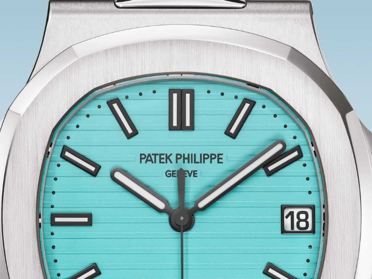 Patek Philippe Nautilus with a turquoise 'Tiffany & Co' dial 