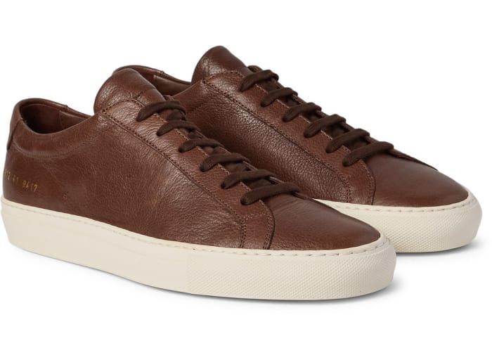 Common Projects Grained-Leather Achilles - Acquire