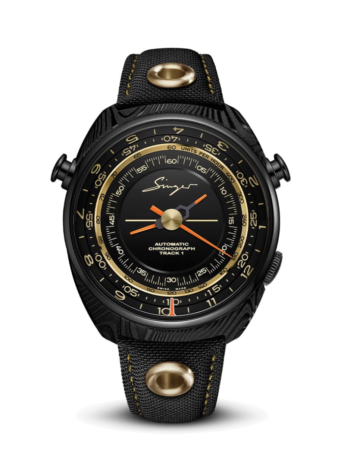 Singer's Track 1 chronograph gets a Damascus steel edition - Acquire
