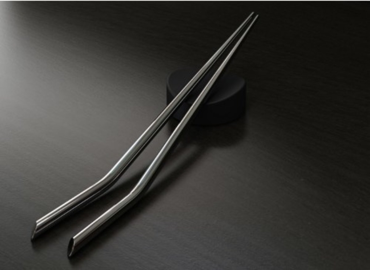 Палочки необычные. Chopsticks 90-degree Angle1.5. Shaping a Stainless World.