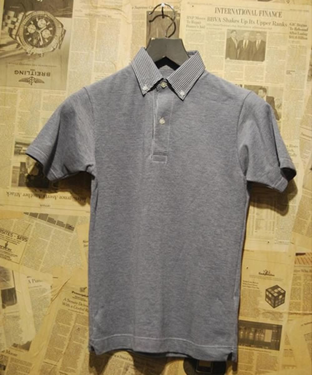 Wings + Horns Gingham Collar Polo - Acquire