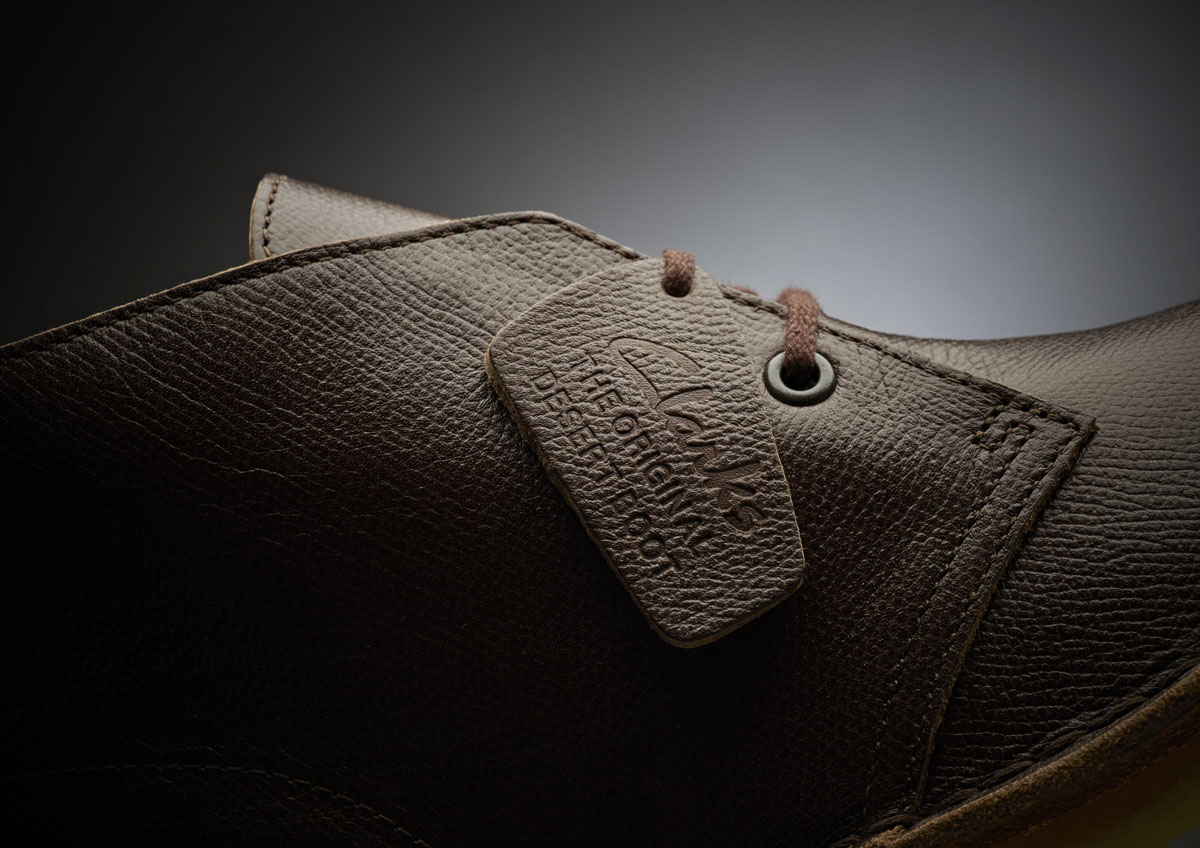 A couple of Clarks' crepe-soled favorites get the leather treatment ...