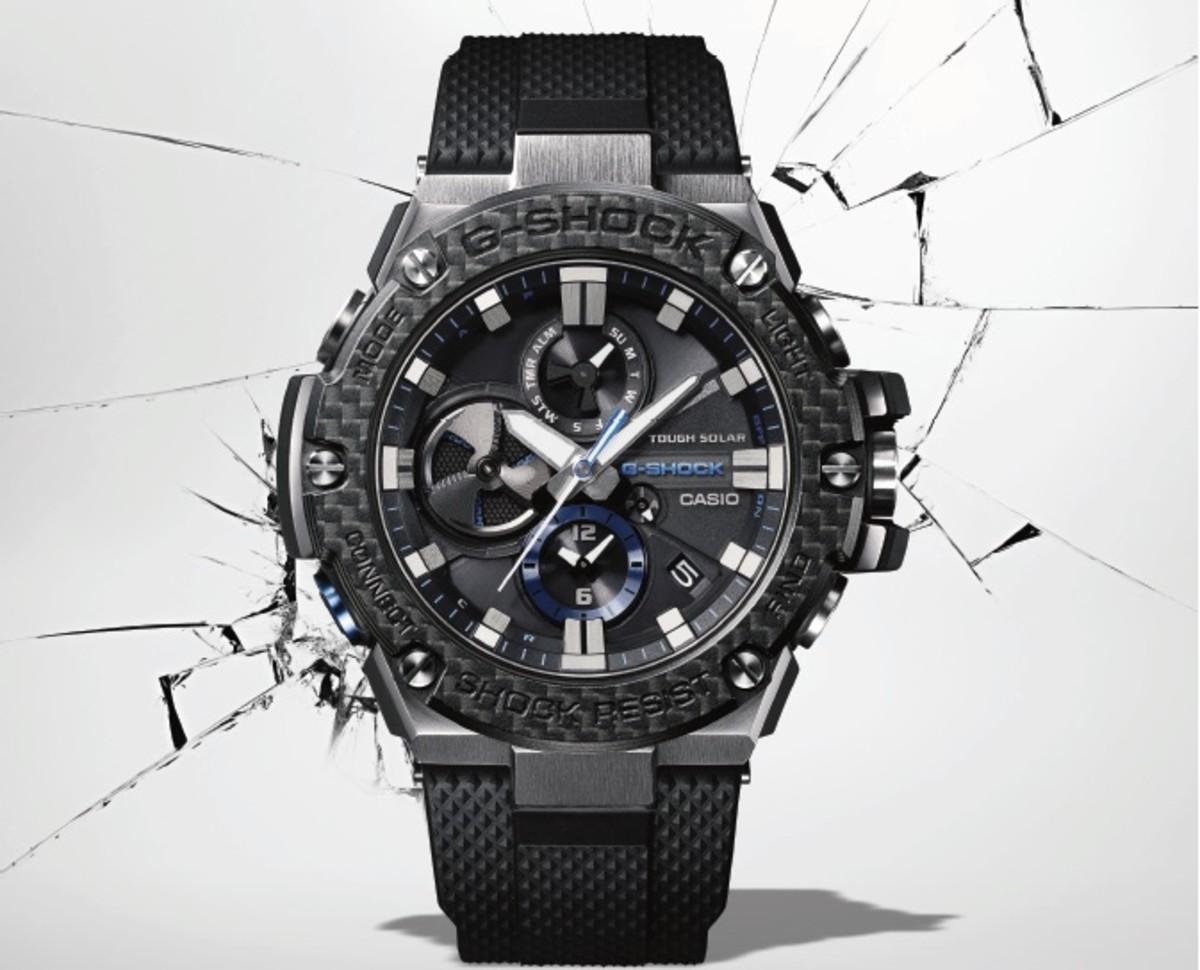 G-Shock G-Steel Carbon Bezel Black Solar Watch