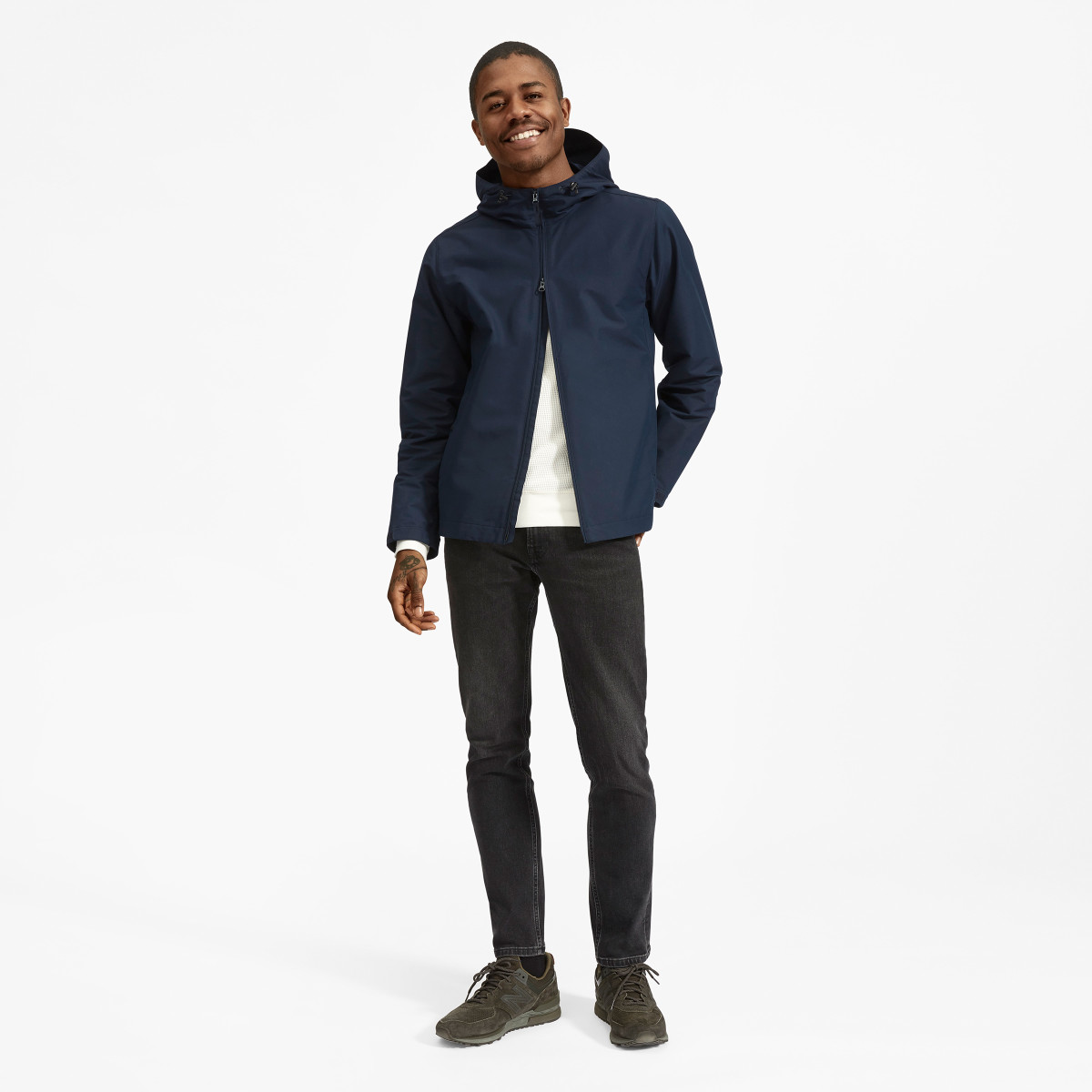 Everlane's new rain jacket is made from eighteen recycled plastic ...